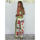 🌸NEW HOT SALE🔥Women's Spaghetti Strap Printed Top & Loose Pants 2-Piece Set