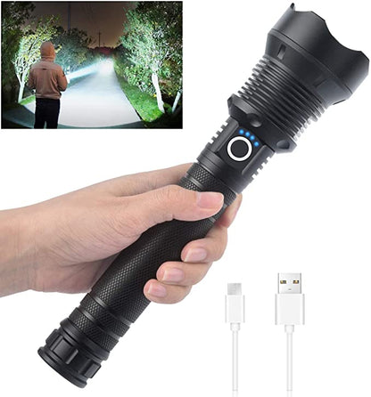 🔦20000 Lumen Flashlight-Extreme Beam & Power Bank Function⚡