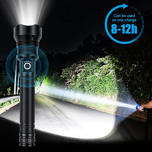 🔦20000 Lumen Flashlight-Extreme Beam & Power Bank Function⚡