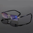 👓Frameless, ultralight reading glasses with a diamond-cut finish