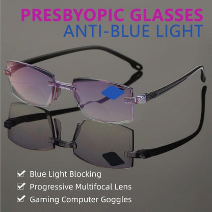 🔥Hot Sale🔥Multifocus Reading Glasses Anti-Blue Rays Readers for Computer Work,Driving,Outdoors