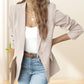 🔥HOT SALE 50% OFF🎁Elegant Soft Solid Color Lapel Buttons Jacket
