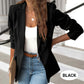🔥HOT SALE 50% OFF🎁Elegant Soft Solid Color Lapel Buttons Jacket