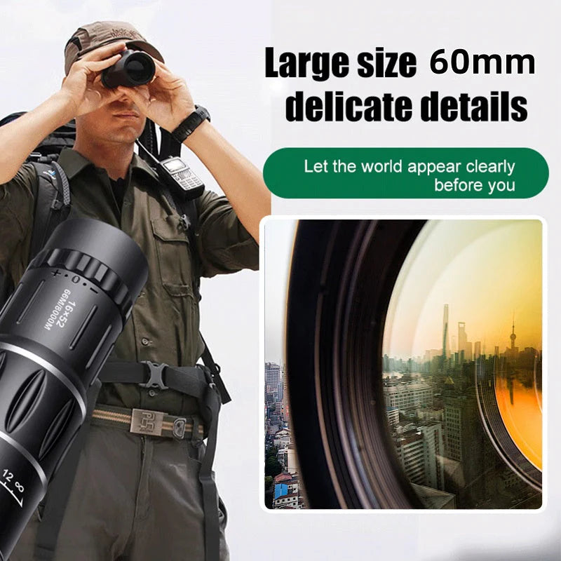 ✨See the Unseen✨16X52 Monocular bifocal optical zoom telescope🔭