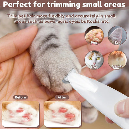 🔥New upgrade in 2025🔥Waterproof Rechargeable Pet Shaver with LED Light