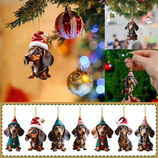 🎄Dog Christmas tree ornament✨Hanging dog ornaments