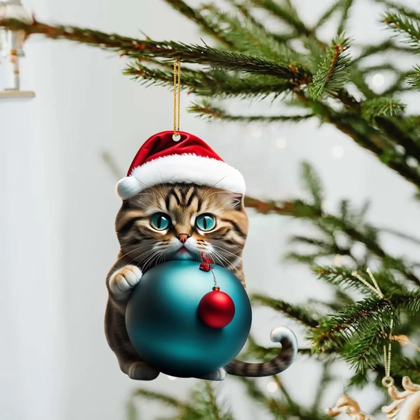 🎄10 piece 😻  Cat Christmas tree ornaments. Hanging cat ornaments