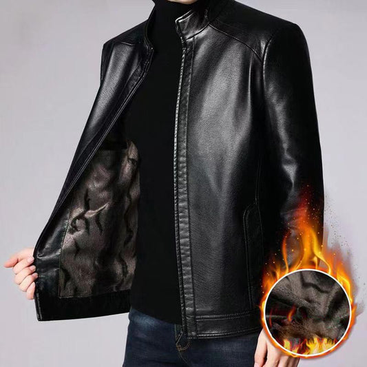 ✨New Arrival✨Men’s Warm Plush Lining Leather Jacket