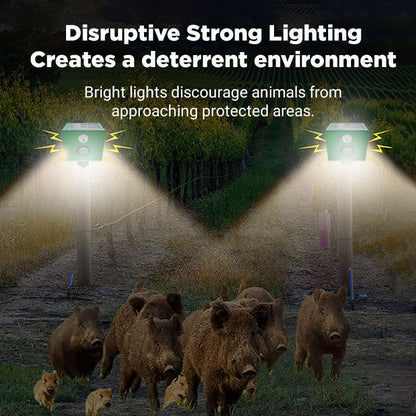 🔥Limited Time 50% Off 💥Beast Repellent Solar Warning Lights with Loud Volume
