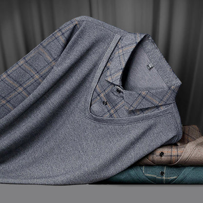 🔥Big Sale 50% OFF🔥Men's Faux Two-Piece Long Sleeve Top
