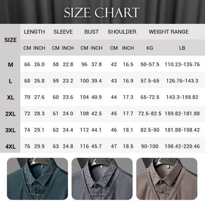 🔥Big Sale 50% OFF🔥Men's Faux Two-Piece Long Sleeve Top