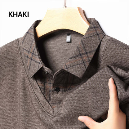 🔥Big Sale 50% OFF🔥Men's Faux Two-Piece Long Sleeve Top