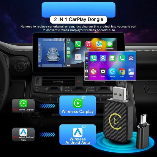 ⏳Last Day 49% Off 💥 Mini Wireless CarPlay Adapter