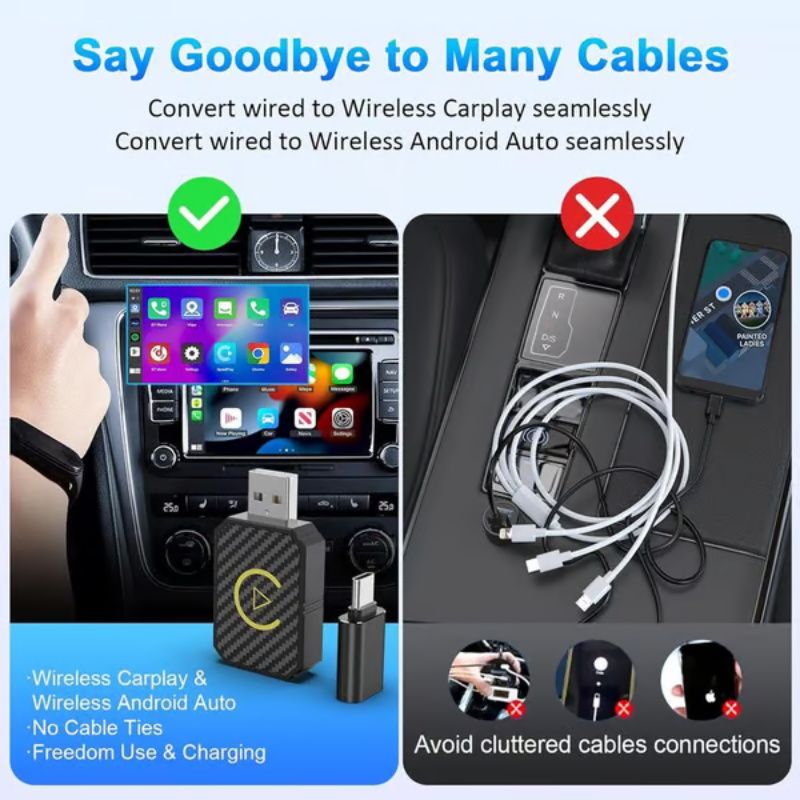 ⏳Last Day 49% Off 💥 Mini Wireless CarPlay Adapter