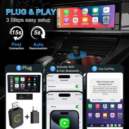 ⏳Last Day 49% Off 💥 Mini Wireless CarPlay Adapter