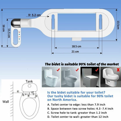 Bathroom Non-electric bidet with double spray head Toilet cleaner Bidet Hygienic self-cleaning bidet