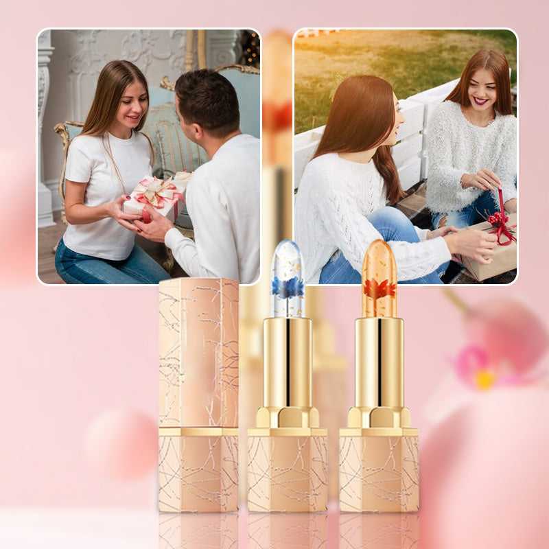 👄 Limited Time Half Price - Crystal Flower Thermostatic Color Changing Jelly Lipstick