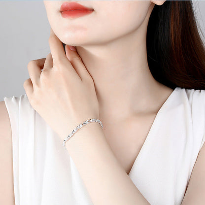 🔥✨Limited Sale 50% OFF💫Elegant Sparkling Lucky Clover Bracelet🍀