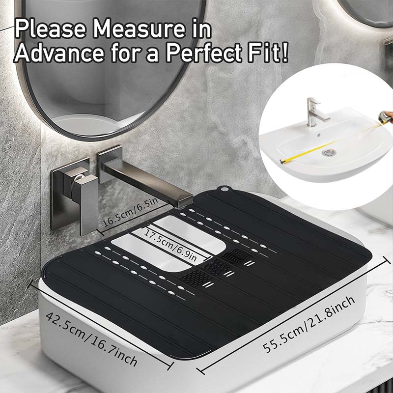 🎁Limited Time Big Sale 49% OFF💥Foldable Bathroom Sink Cover with Makeup Brush Cleaner