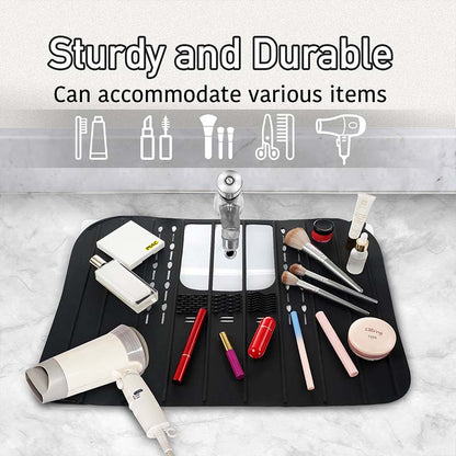 🎁Limited Time Big Sale 49% OFF💥Foldable Bathroom Sink Cover with Makeup Brush Cleaner