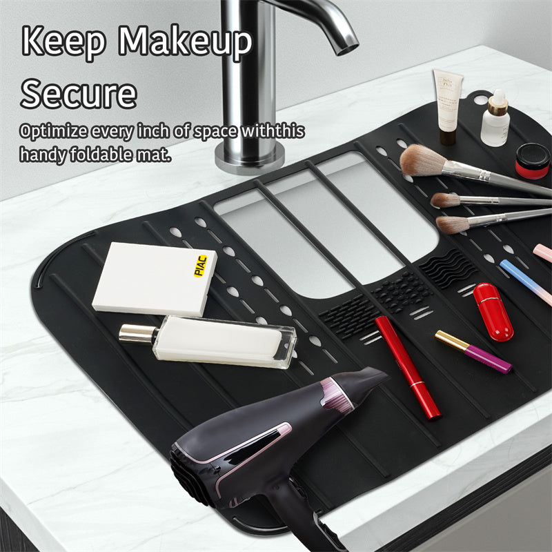 🎁Limited Time Big Sale 49% OFF💥Foldable Bathroom Sink Cover with Makeup Brush Cleaner
