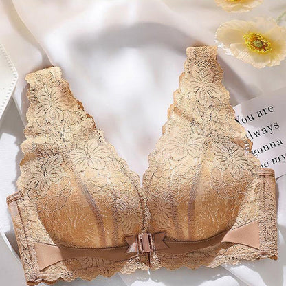 🔥New Hot Selling❤️‍🔥Lace Open Button Closure Anti-Sagging Breathable Bra