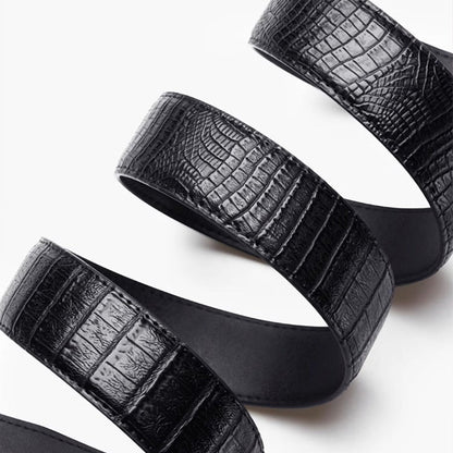 🔥New Hot Selling🔥Men's Crocodile Pattern Belt with Automatic Buckle