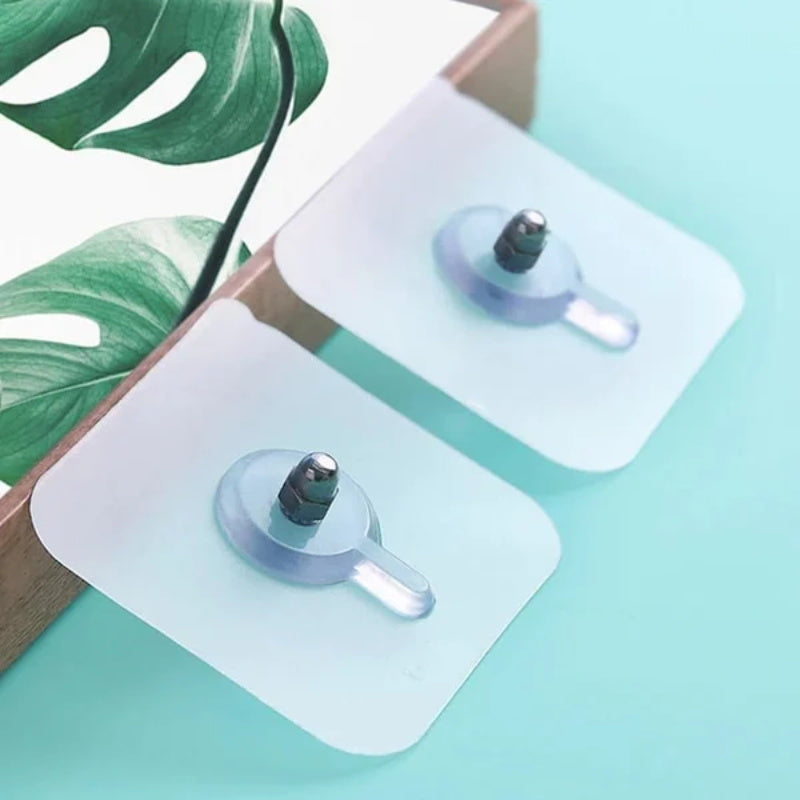 ✨No-Drill Screw Stickers, Strong Adhesive No-Nail, No Drilling Required Adhesive Wall Hooks Wall Mount Screw Hooks Picture Hangers Without Nails for Hanging 2.25 * 2.25 * 0.4 Inch for Kitchen, Bathroom, Home