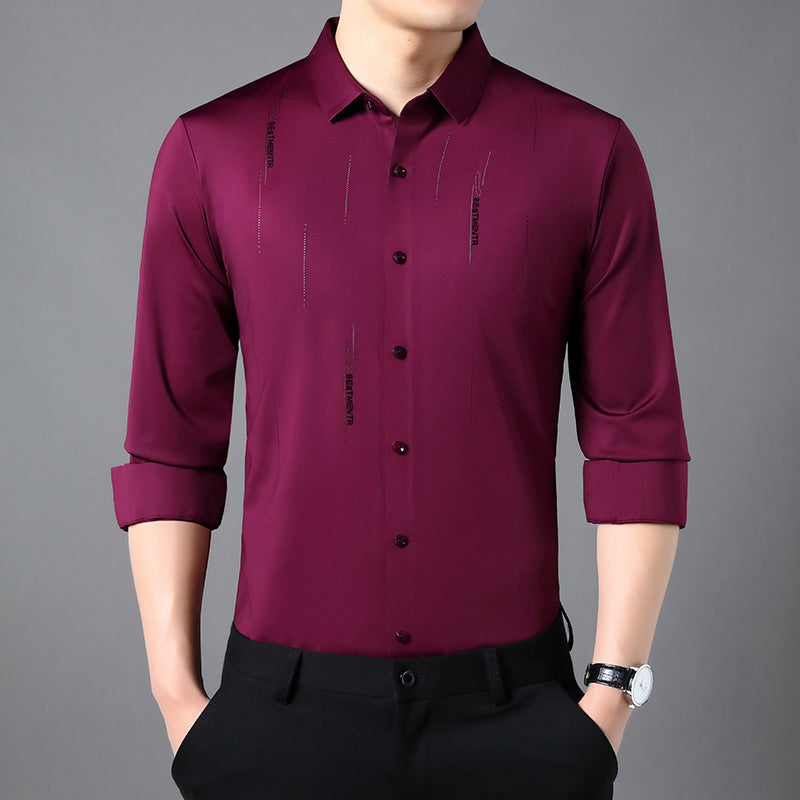 🔥2025 Hot Sale👔Men's Stylish Thickened Seamless Lapel Shirt
