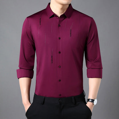 🔥2025 Hot Sale👔Men's Stylish Thickened Seamless Lapel Shirt