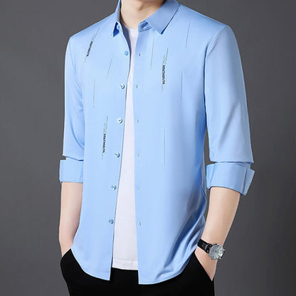 🔥2025 Hot Sale👔Men's Stylish Thickened Seamless Lapel Shirt