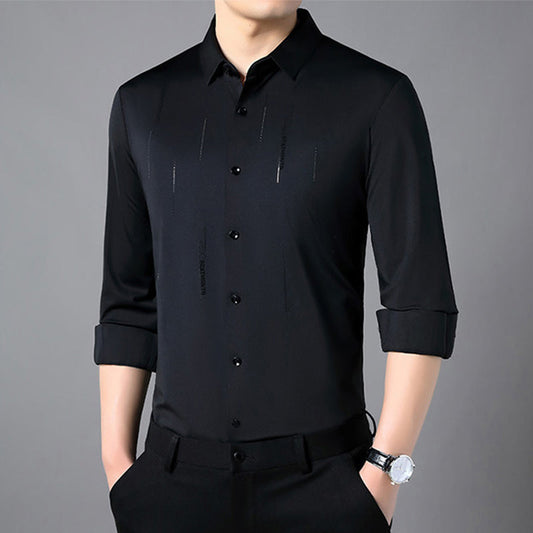 🔥2025 Hot Sale👔Men's Stylish Thickened Seamless Lapel Shirt
