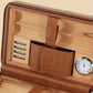 Portable Leather Cigar Humidor Case