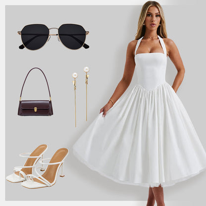 🔥2025 Hot Sale😍Women’s Halter Neck Party Dress✈️Free Shipping