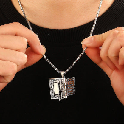 Vintage Bible Pendant Necklace