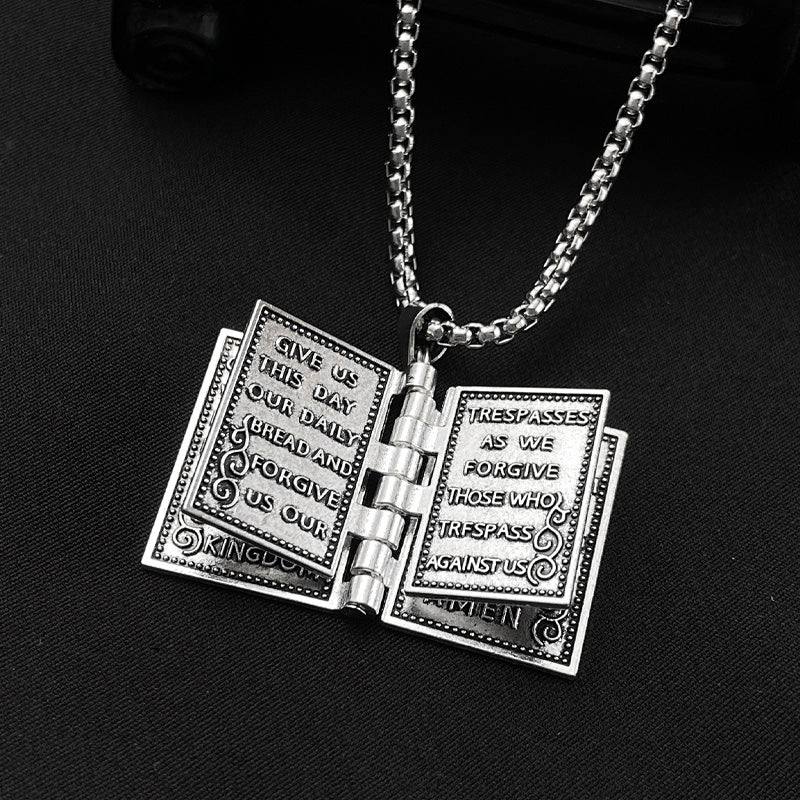 Vintage Bible Pendant Necklace