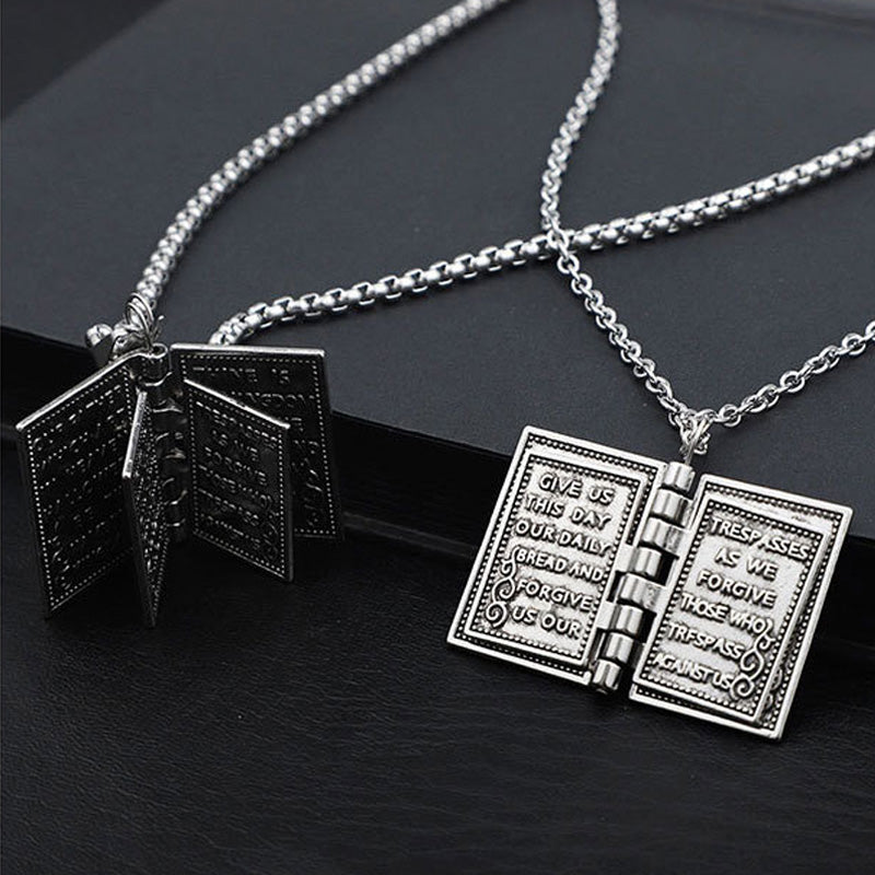 Vintage Bible Pendant Necklace