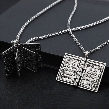 Vintage Bible Pendant Necklace