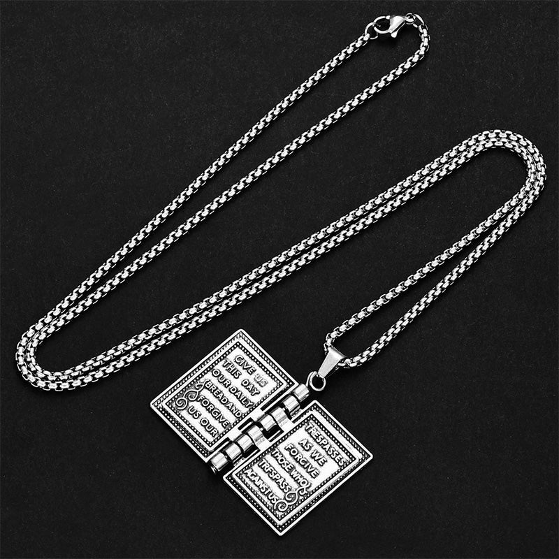 Vintage Bible Pendant Necklace