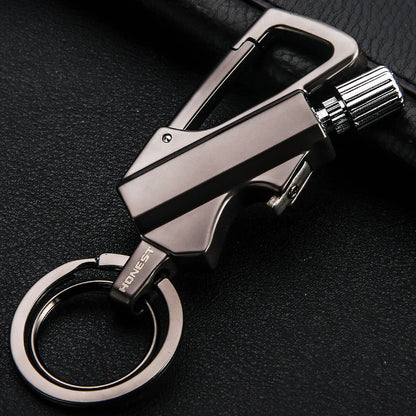 ✨LAST DAY 49% OFF - Permanent Match Infinity Lighter with Multitool Keychain Bottle Opener