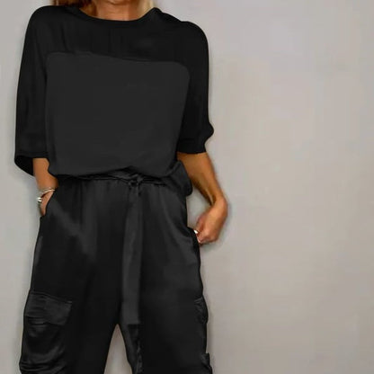 🔥Hot Sale - 49% off🔥Women's Round-Neck Top & Pants 2-Piece Set