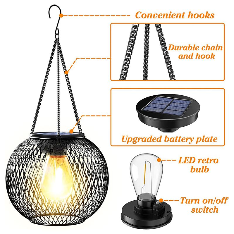 🎅Christmas Sale: 50% Off-💡🌟Retro Metal Solar Lanterns