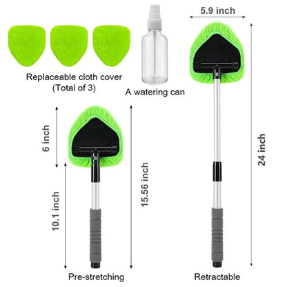 🔥Microfiber Car Windshield Cleaning Tool with Extendable Handle