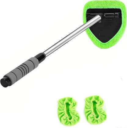 🔥Microfiber Car Windshield Cleaning Tool with Extendable Handle