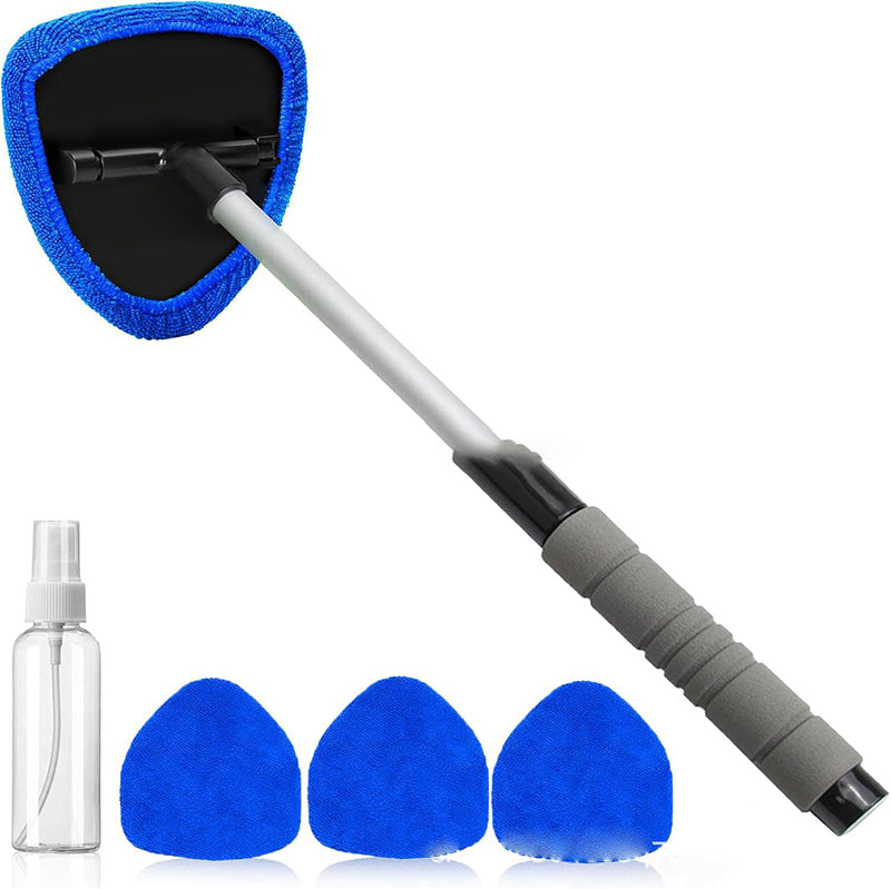 🔥Microfiber Car Windshield Cleaning Tool with Extendable Handle