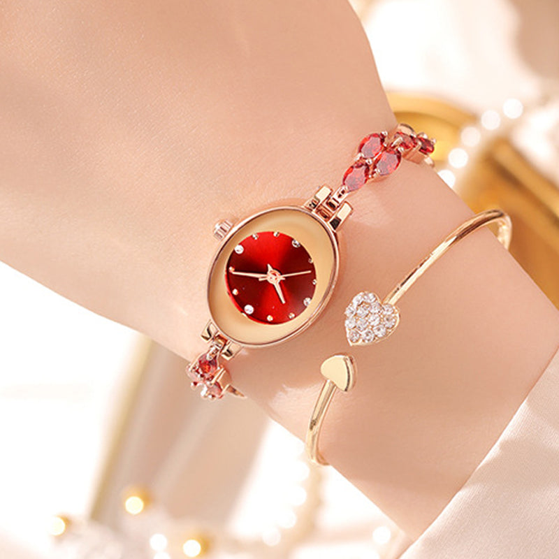 ✨2025 New Design🎀⌚Women's Colored Zircon Bracelet Watch