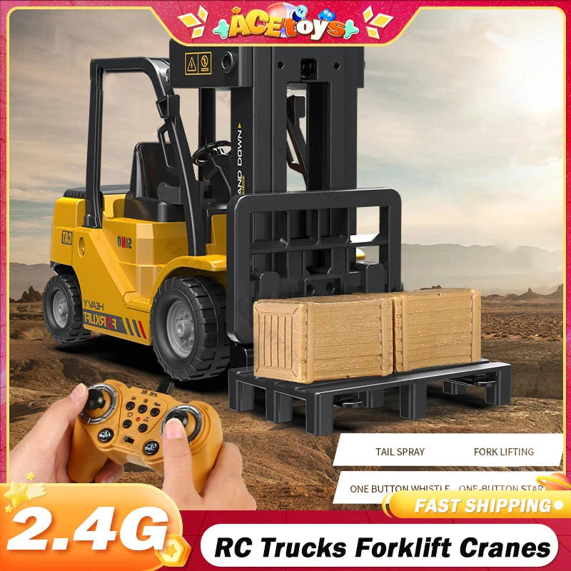 🔥Limited Time 50% Off 🔥Kids RC Forklift with Lights Music Spray⏰Free shipping