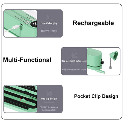 🎁Hot sale 49% OFF💥Portable Handheld Vacuum Food Preservation Packaging and Laminating Machine🍃