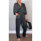 🌸NEW HOT SALE💞Women's 2-Piece Wrap V-Neck Top & Pants Set