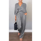 🌸NEW HOT SALE💞Women's 2-Piece Wrap V-Neck Top & Pants Set
